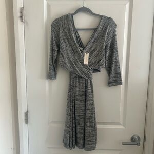 AMADI  Charcoal Long Sleeve Dress